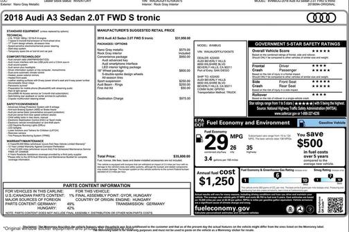 2018 Audi A3 2.0T Premium