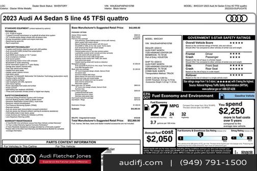 2023 Audi A4 45 S line Premium Plus