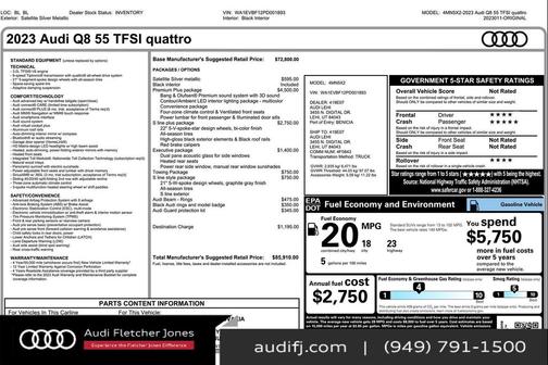 2023 Audi Q8 55 Premium Plus