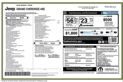 Baltic Gray Metallic Clearcoat 2025 Jeep Grand Cherokee 4xe Base