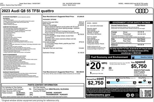 2023 Audi Q8 55 Premium Plus