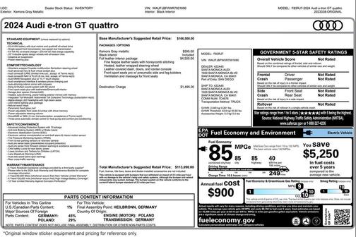 2024 Audi e-tron GT Premium Plus quattro