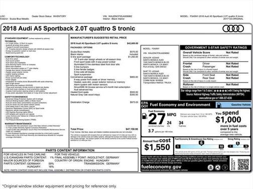 2018 Audi A5 2.0T Premium