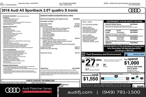 2018 Audi A5 2.0T Premium