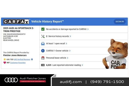 2025 Audi A6 e-tron Prestige