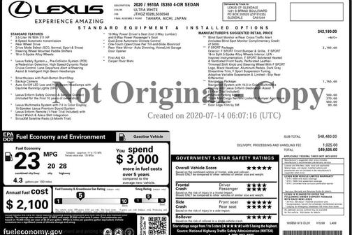 2020 Lexus IS 350 Base