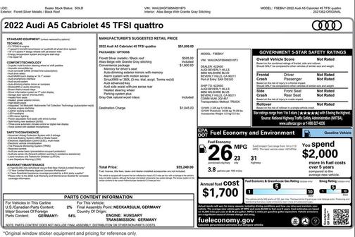 2022 Audi A5 45 Premium