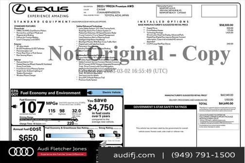 2023 Lexus RZ 450e RZ 450e Premium