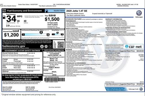 2020 Volkswagen Jetta 1.4T S