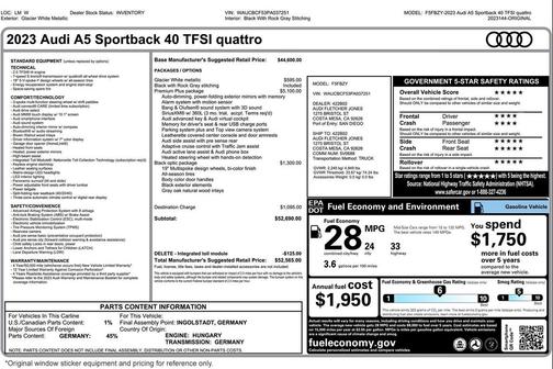 2023 Audi A5 Sportback Premium Plus