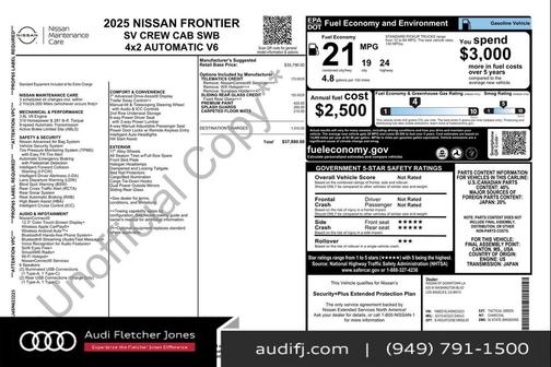 2025 Nissan Frontier SV