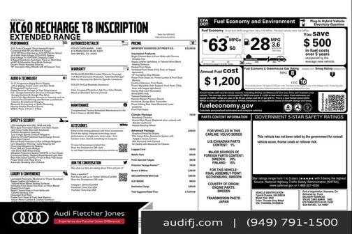 2022 Volvo XC60 Recharge Plug-In Hybrid T8 Inscription