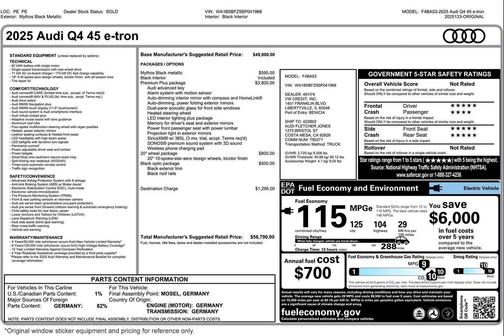 2025 Audi Q4 e-tron Premium 45 quattro