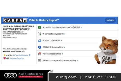 2023 Audi e-tron Sportback S line Prestige