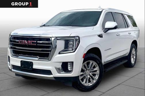White Frost Tricoat 2021 GMC Yukon SLT