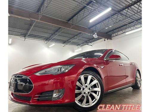 Red 2013 Tesla Model S Base