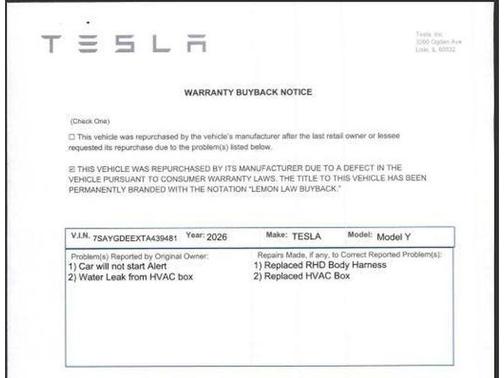 2026 Tesla Model Y Long Range Launch Series