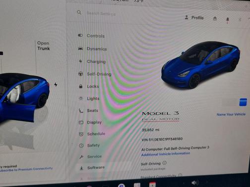 Deep Blue Metallic 2023 Tesla Model 3 Performance