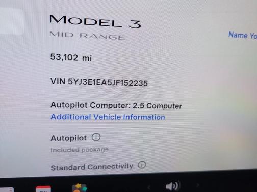 2018 Tesla Model 3 Mid Range