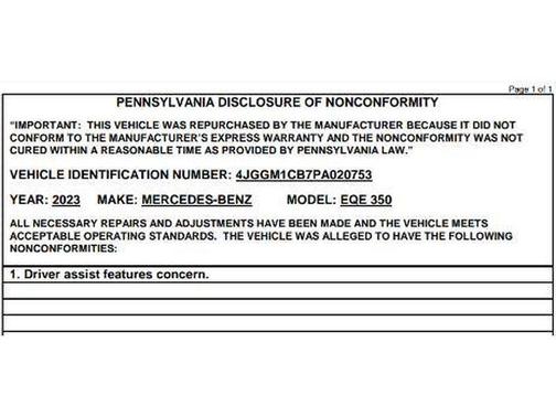 2023 Mercedes-Benz EQE 350 4MATIC