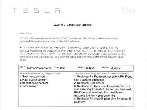2023 Tesla Model Y Performance Dual Motor All-Wheel Drive