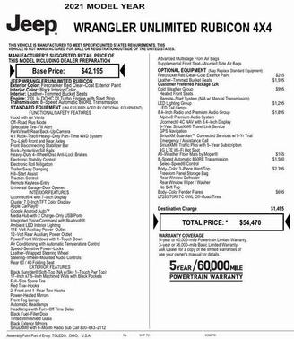 2021 Jeep Wrangler Unlimited Rubicon