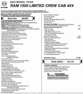 2022 RAM 1500 Limited