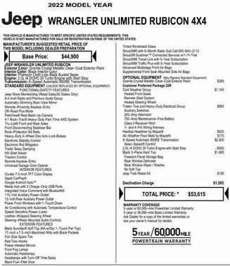2022 Jeep Wrangler Unlimited Rubicon