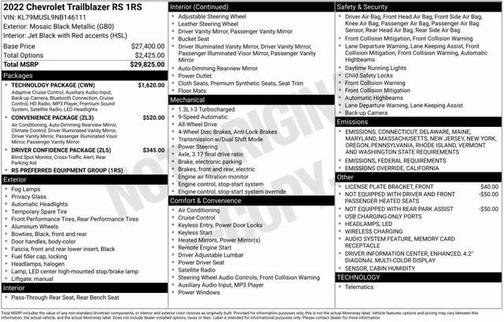 2022 Chevrolet Trailblazer RS