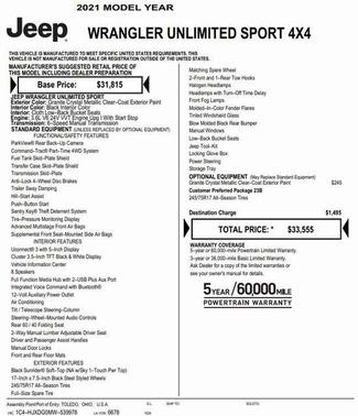 2021 Jeep Wrangler Unlimited Sport