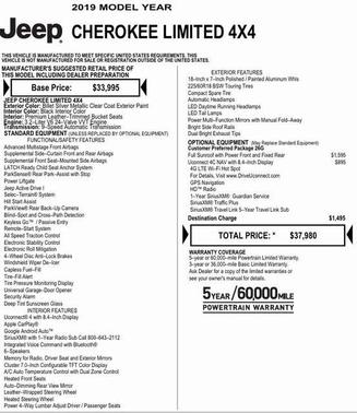 2019 Jeep Cherokee Limited