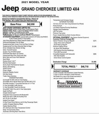 2021 Jeep Grand Cherokee Limited X