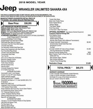 2018 Jeep Wrangler Unlimited Sahara
