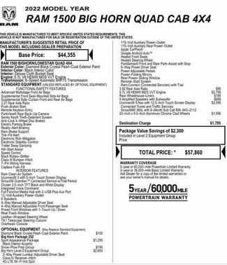 2022 RAM 1500 Big Horn/Lone Star