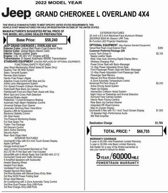 2022 Jeep Grand Cherokee L Overland