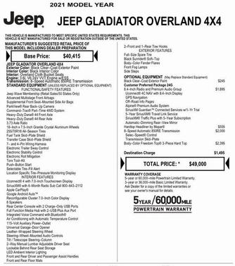 2021 Jeep Gladiator Overland