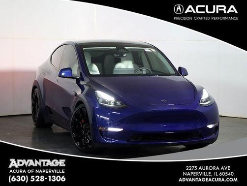 Deep Blue Metallic 2024 Tesla Model Y Performance