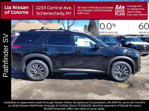 Super Black 2026 Nissan Pathfinder SV