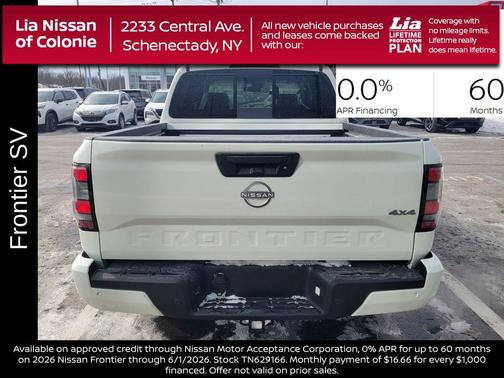 Glacier White 2026 Nissan Frontier SV
