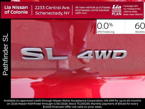 Scarlet Ember Tintcoat 2026 Nissan Pathfinder SL