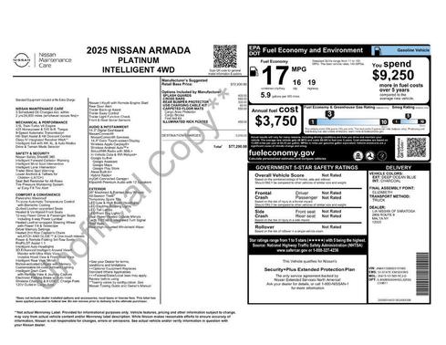 2025 Nissan Armada Platinum 4WD
