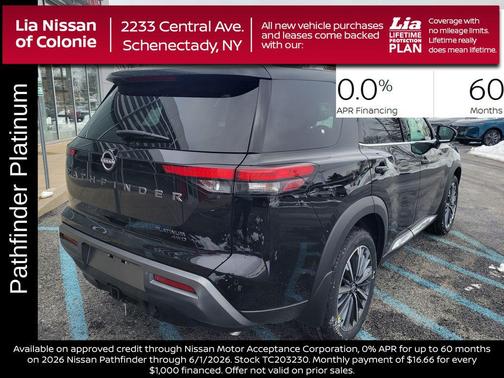 Super Black 2026 Nissan Pathfinder Platinum