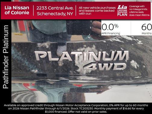 Super Black 2026 Nissan Pathfinder Platinum