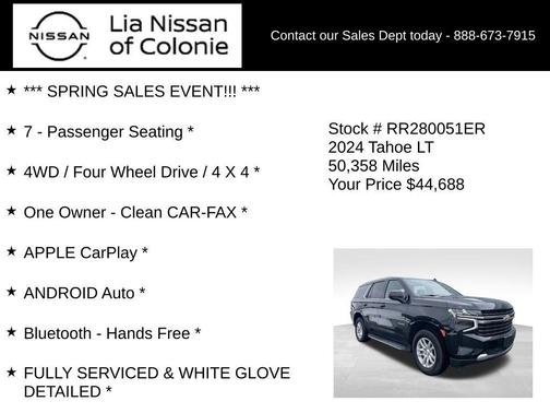 Black 2024 Chevrolet Tahoe LT