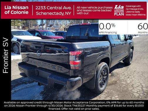 Super Black 2026 Nissan Frontier SV