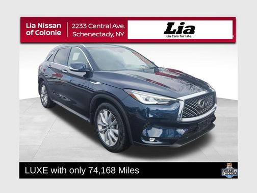 Hermosa Blue 2022 INFINITI QX50 LUXE AWD