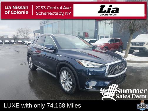 Hermosa Blue 2022 INFINITI QX50 LUXE AWD