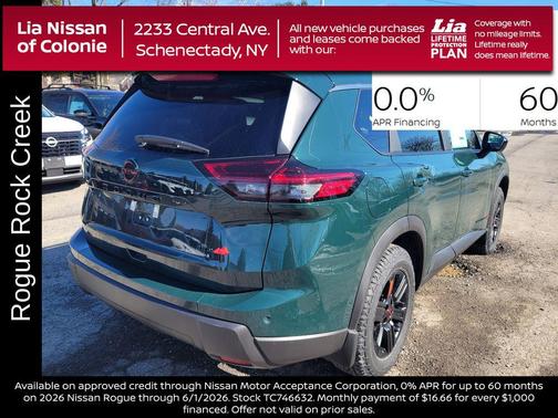 Obsidian Green 2026 Nissan Rogue Rock Creek