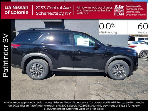 Super Black 2026 Nissan Pathfinder SV