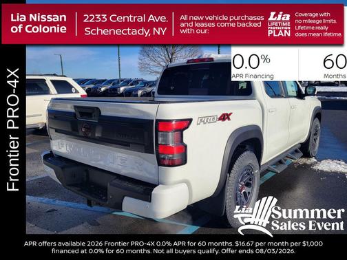 Glacier White 2026 Nissan Frontier PRO-4X